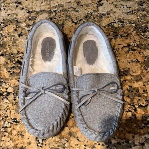 Gray moccasins